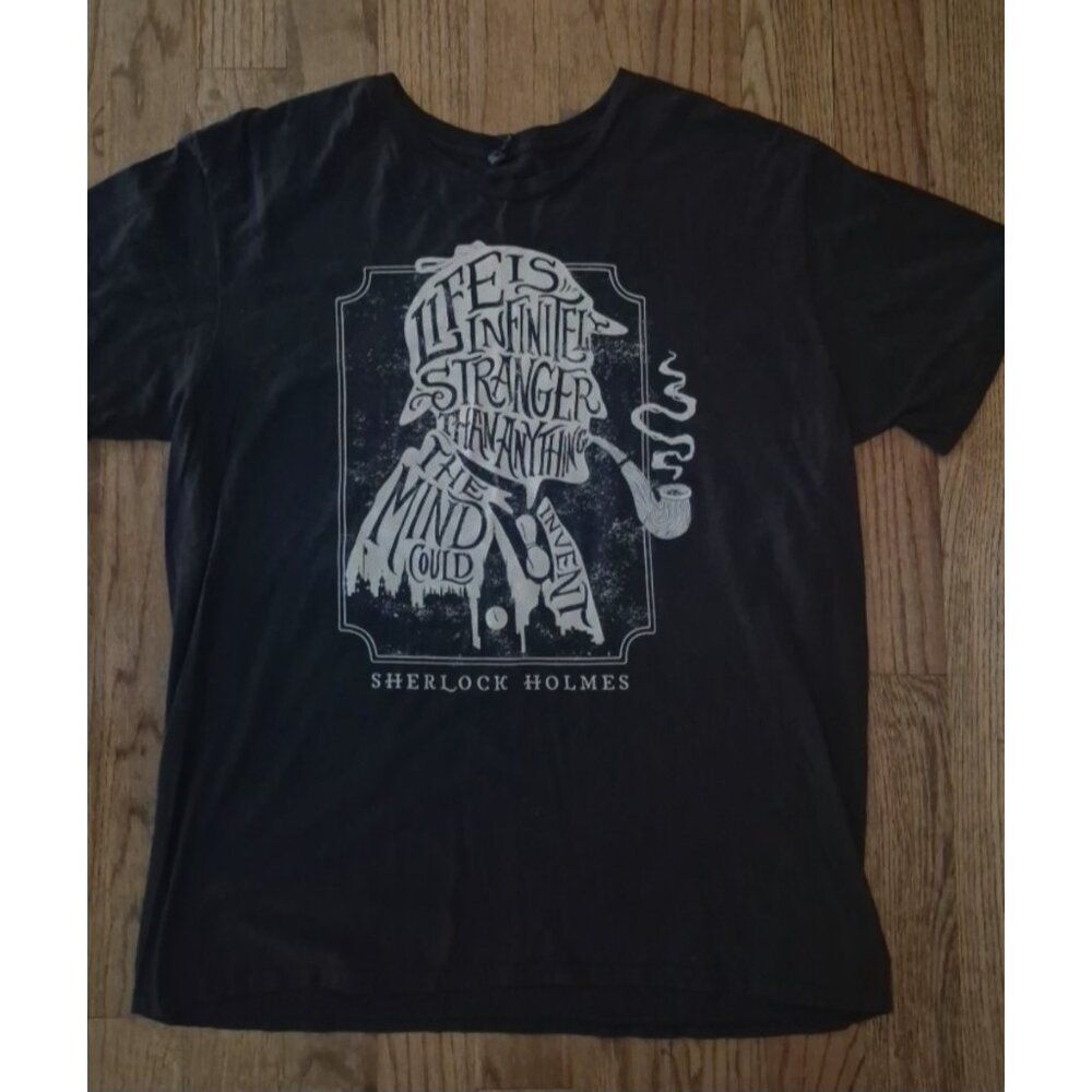 Sherlock Holmes Printed T-shirt Mens Size XL